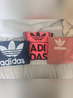 Adidas Trefoil Graphic Tees (Set Of 3 - Size Large)
